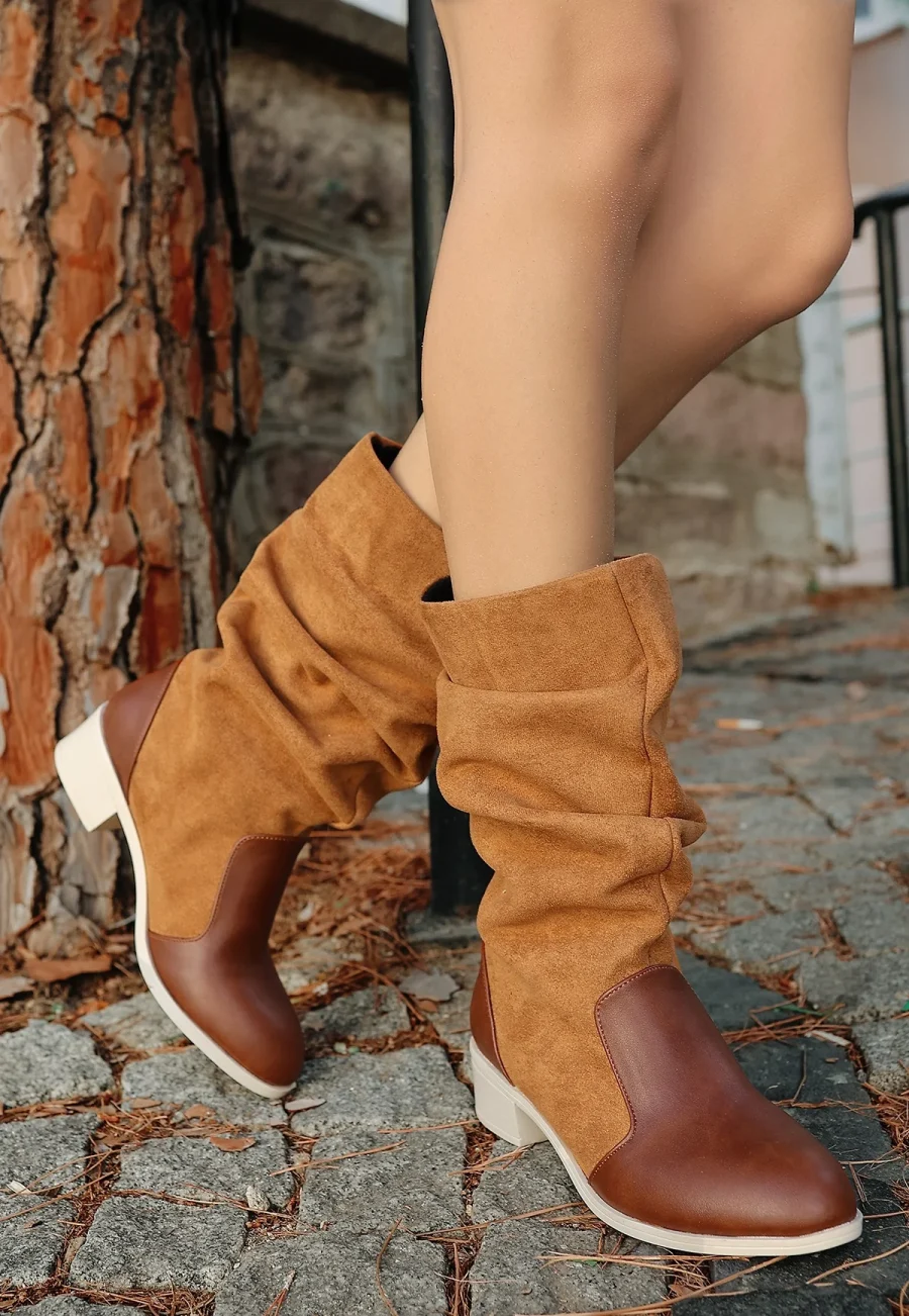 Cilt Süet Detaylı Çizme · Taba · Taba