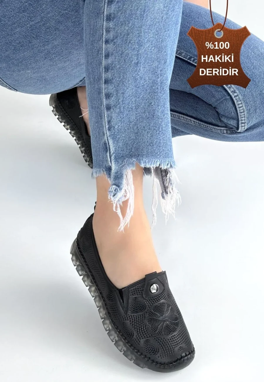Deri Spor Ayakkabı · Siyah