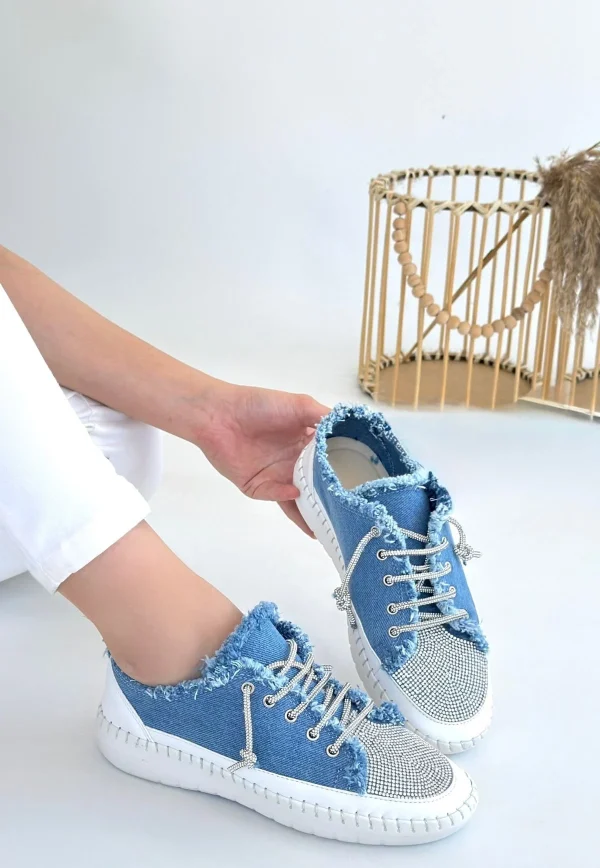 Kot Bağcıklı Spor Ayakkabı · Mavi