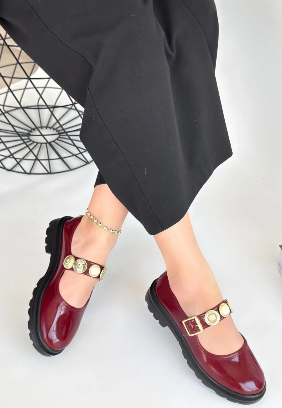 Rugan Oxford Ayakkabı · Bordo