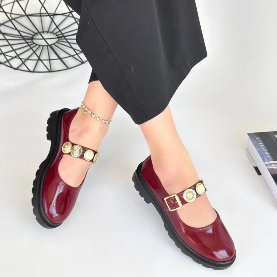 Rugan Oxford Ayakkabı · Bordo