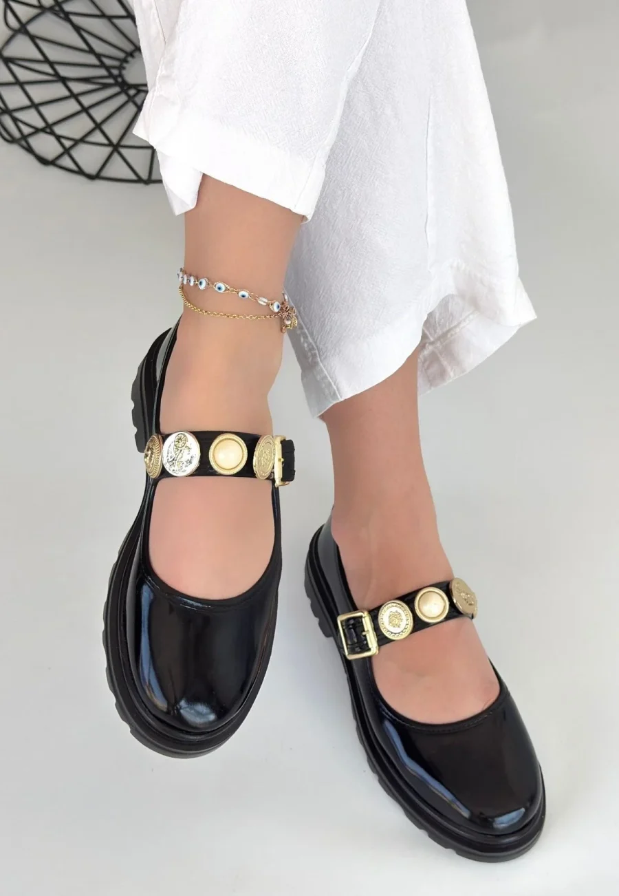 Rugan Oxford Ayakkabı · Siyah