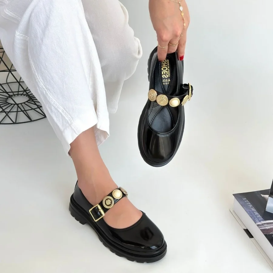 Rugan Oxford Ayakkabı · Siyah