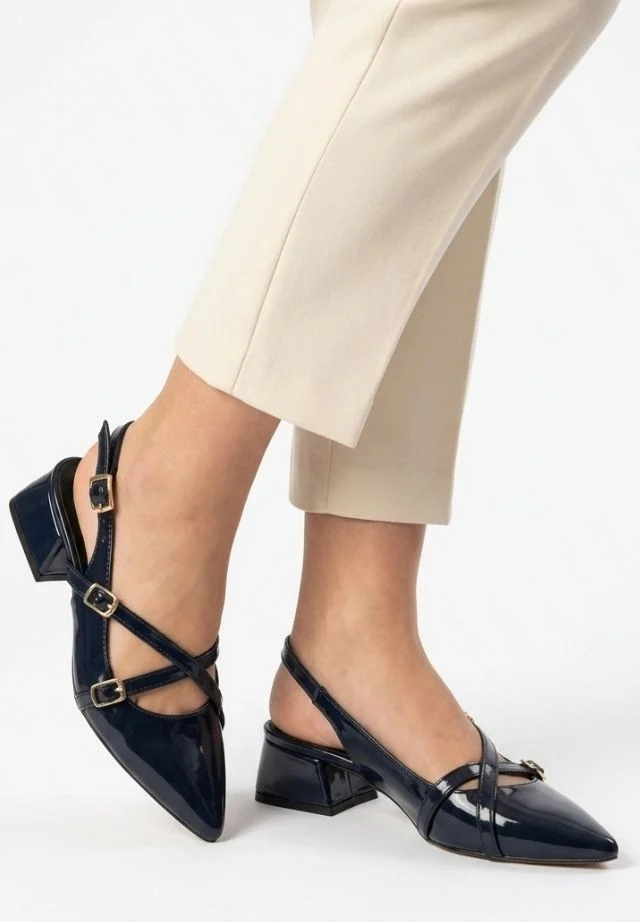 Rugan Topuklu Ayakkabı · Lacivert · Lacivert