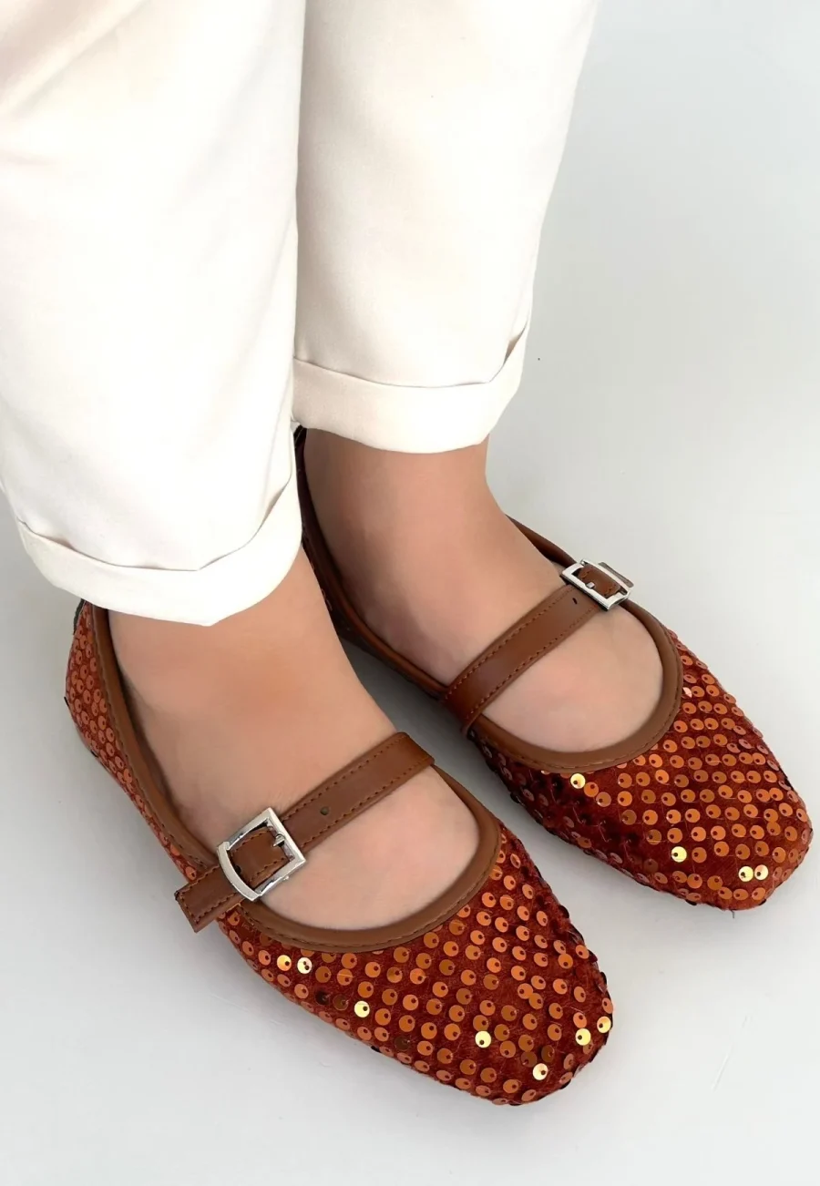 Süet Babet Ayakkabı · Taba